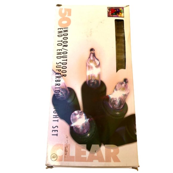 2 Sets of Christmas Lights 100 Green Miniature + 50 Clear New with Boxes - Picture 7 of 10